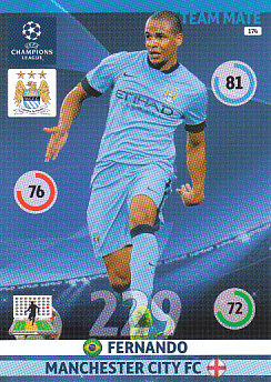 Fernando Manchester City 2014/15 Panini Champions League #174